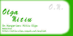 olga mitiu business card